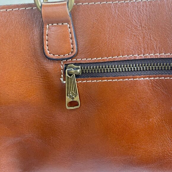 Patricia Nash Zancona Tote Brown Leather Shoulder Bag Studded Double Handle - Picture 6 of 15